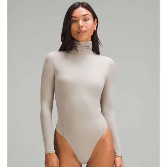 Lululemon Wundermost Nulu Turtleneck Bodysuit Riverstone XL NWT - Picture 1 of 15